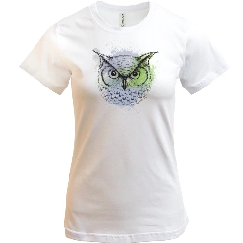 Жіноча футболка, Білий, Art Owl