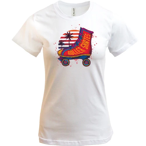 Женская футболка, Белый, Art Roller Skates