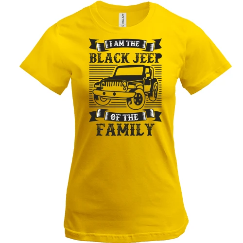 Женская футболка Black jeep family