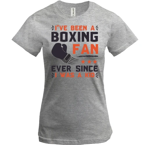 Женская футболка Boxing fan