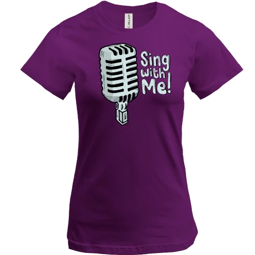 Женская футболка Sing with me