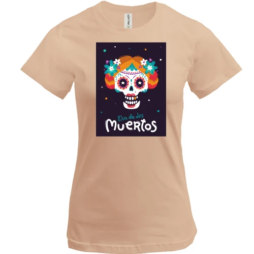 Жіноча футболка, Бежевий, Muertos