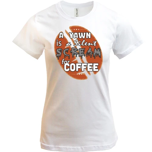 Жіноча футболка Scream coffee