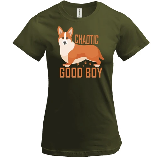 Женская футболка, Черный, Chaotic good boy