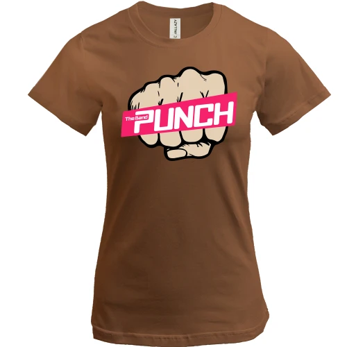 Женская футболка, Бежевый, The band Punch