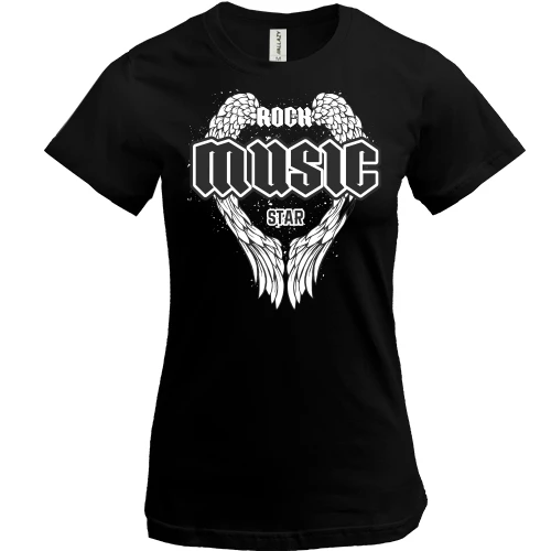 Женская футболка Rock music star