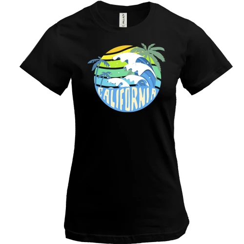 Женская футболка Rainbow California