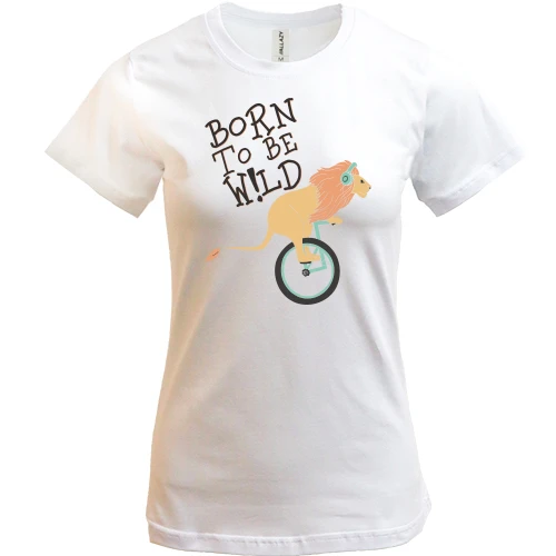 Жіноча футболка, Білий, Born to be W!ld