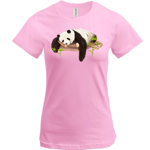 Жіноча футболка, Білий, Sleepy Panda