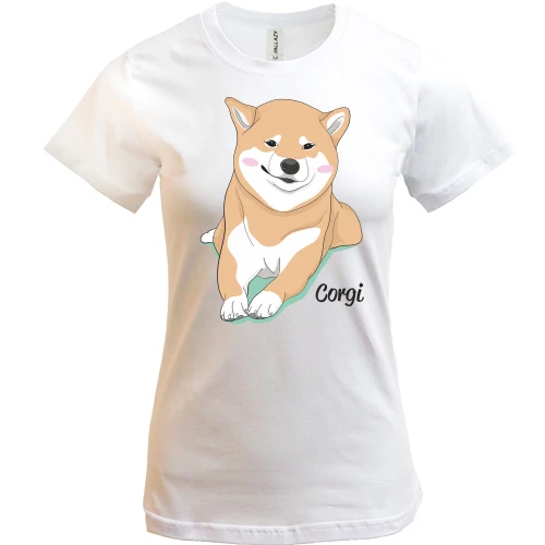 Жіноча футболка Corgi