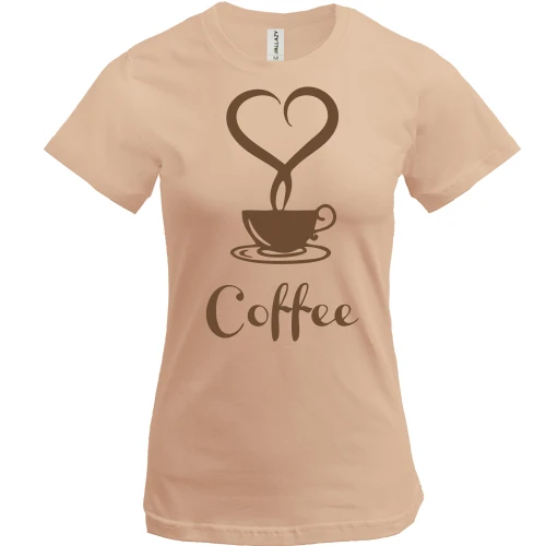 Женская футболка, Белый, Coffee Love