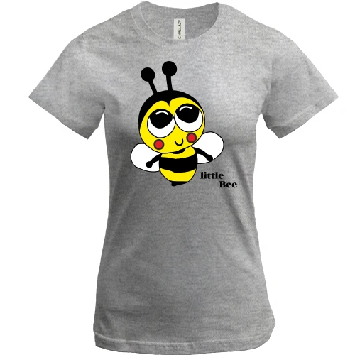 Женская футболка, Серый меланж, Little Bee