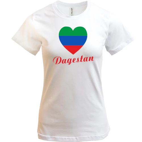 Жіноча футболка Dagestan Flag Heart