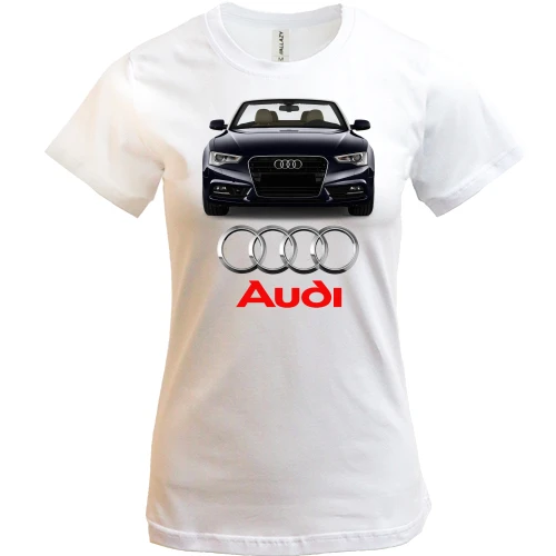 Жіноча футболка, Білий, Audi Cabrio