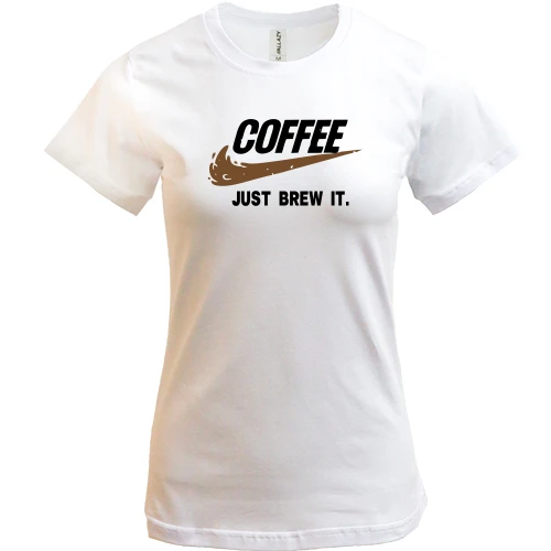 Жіноча футболка, Білий, COFFEE. Just brew it.