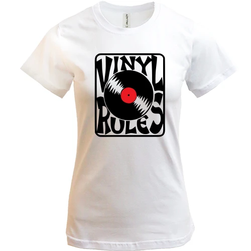 Женская футболка Vinyl Rules (2)