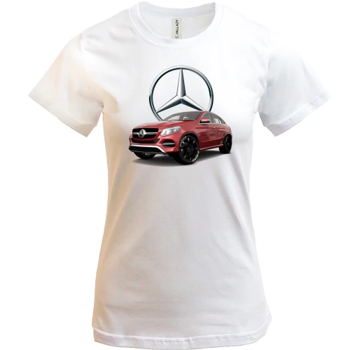 Женская футболка, Белый, Mercedes GLE Coupe