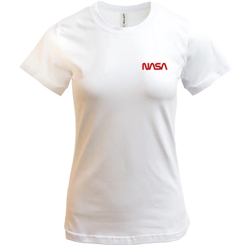 Жіноча футболка, Білий, NASA Worm logo mini