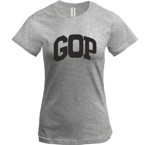 Женская футболка, Серый меланж, GOP
