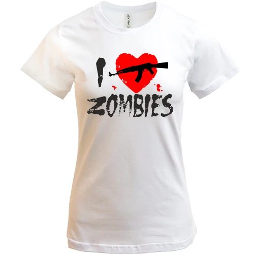Жіноча футболка I love zombies