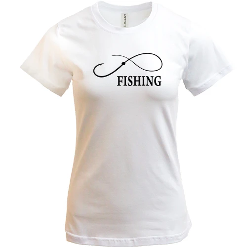 Жіноча футболка, Білий, Fishing infinity