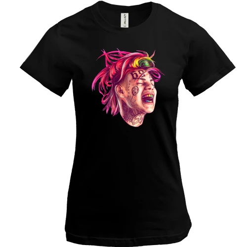 Жіноча футболка Tekashi with rainbow teeth