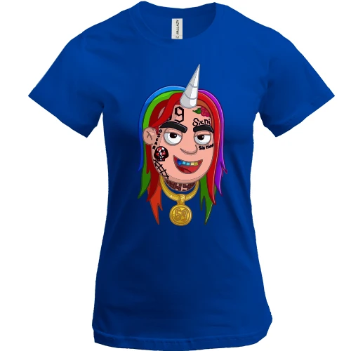Жіноча футболка, Синій, Tekashi unicorn