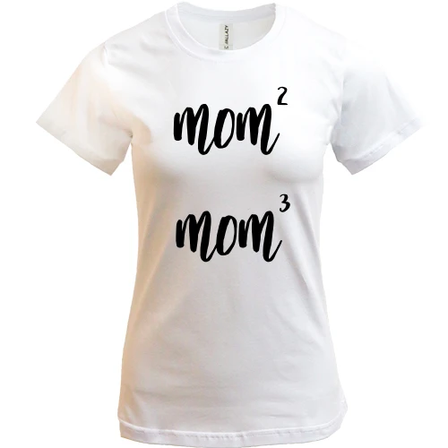 Жіноча футболка, Білий, mom2 mom3