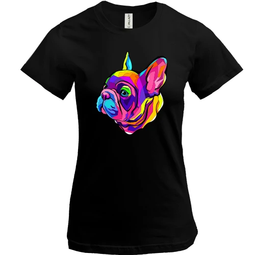 Жіноча футболка Dog multicolor art