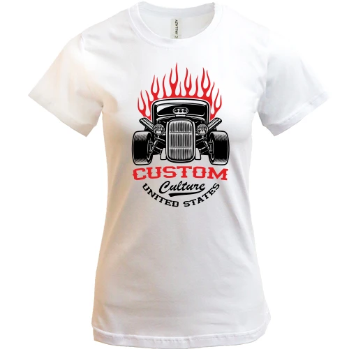 Жіноча футболка, Білий, Custom Culture