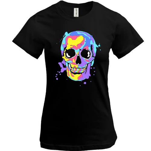 Женская футболка Skull pop art