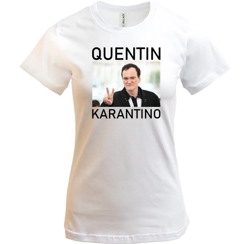 Жіноча футболка, Білий, Quentin Karantino
