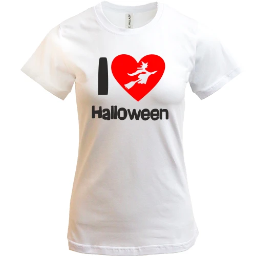 Женская футболка I Love Halloween