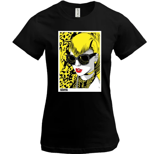 Жіноча футболка, Чорний, Tarantina yellow