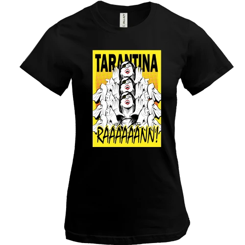 Женская футболка, Черный, Tarantina Raaaannn!