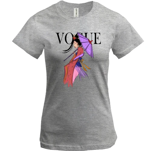 Жіноча футболка, Сірий меланж, VOGUE Mulan