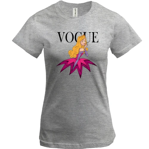 Женская футболка, Серый меланж, VOGUE Aurora