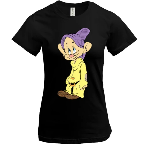 Женская футболка, Черный, Dopey art