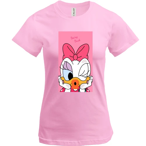 Женская футболка, Розовый, Daisy Duck baby.