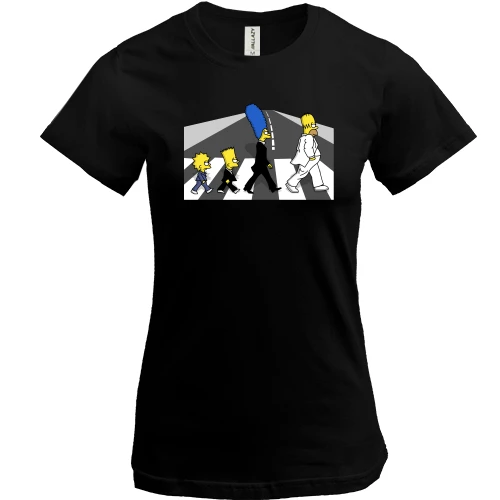 Жіноча футболка, Чорний, Simpsons black and white