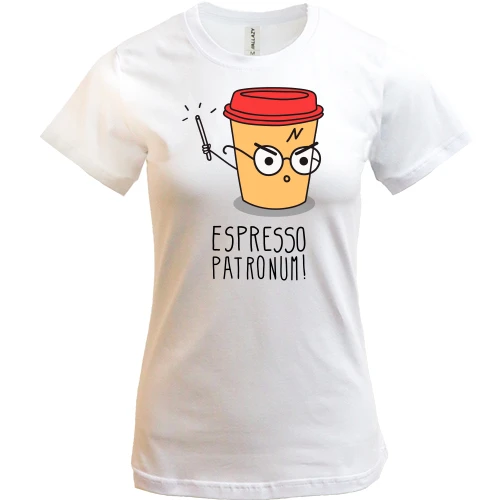 Женская футболка, Белый, Espresso Patronum