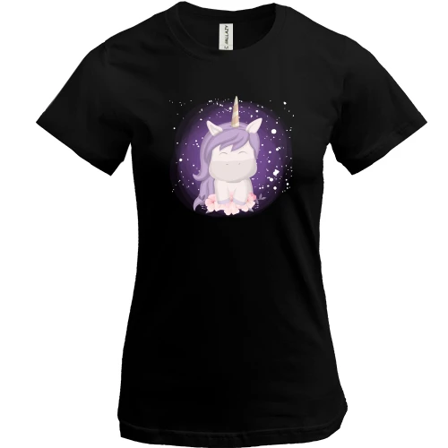 Женская футболка Baby unicorn purple