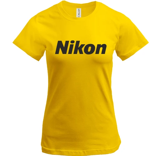 Жіноча футболка, жовтий, Nikon