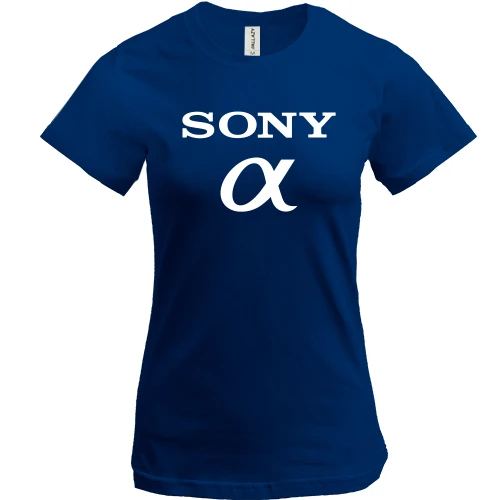 Жіноча футболка, Синій, Sony Alpha