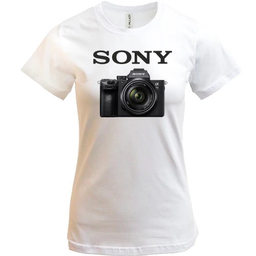 Жіноча футболка, Білий, Sony A7