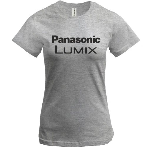 Женская футболка, Серый меланж, Panasonic Lumix
