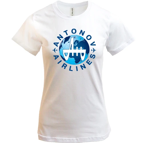Женская футболка, белый, Antonov Airlines