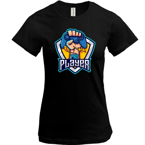Женская футболка, Черный, pro Player 2