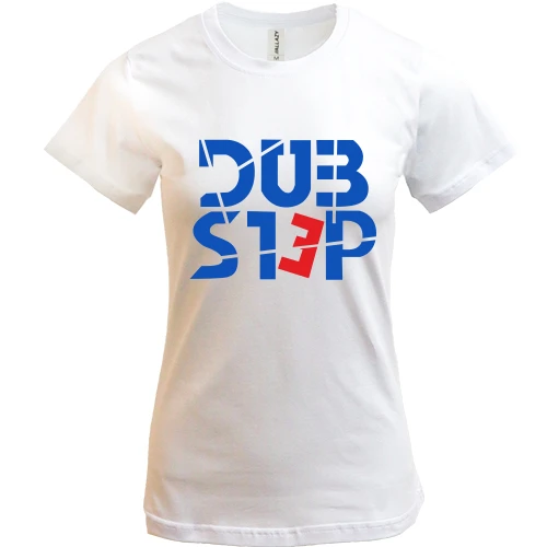 Жіноча футболка, Білий, Dub step (4)