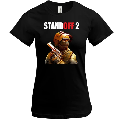 Женская футболка, Черный, Standoff 2